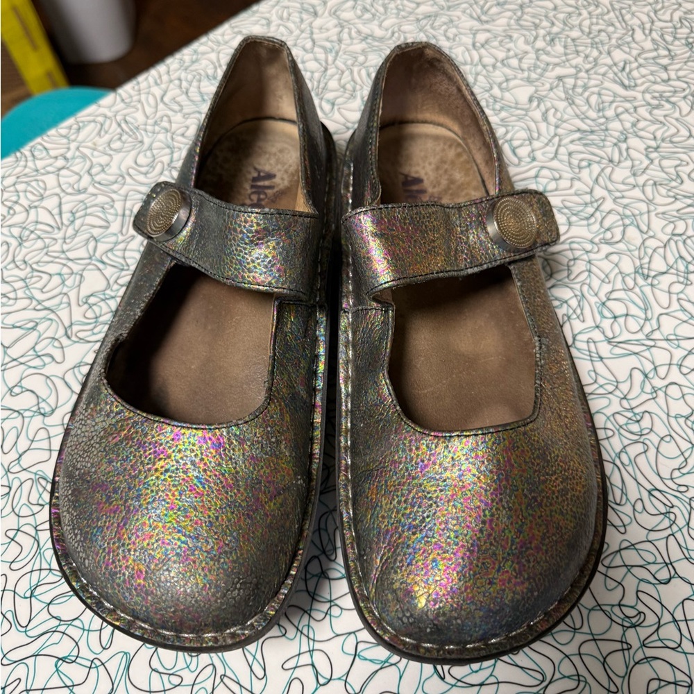 Alegria Iridescent Mary Jane Shoes